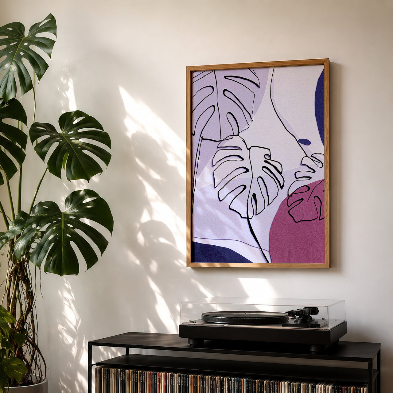Minimalist Monstera Print | Modern Botanical Wall Art