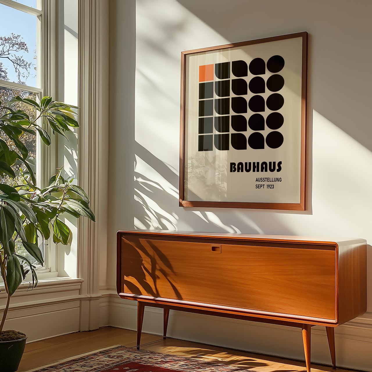 Bauhaus Exhibition Print, Geometric Abstract Wall Art, Framed Giclée Fine Art Poster