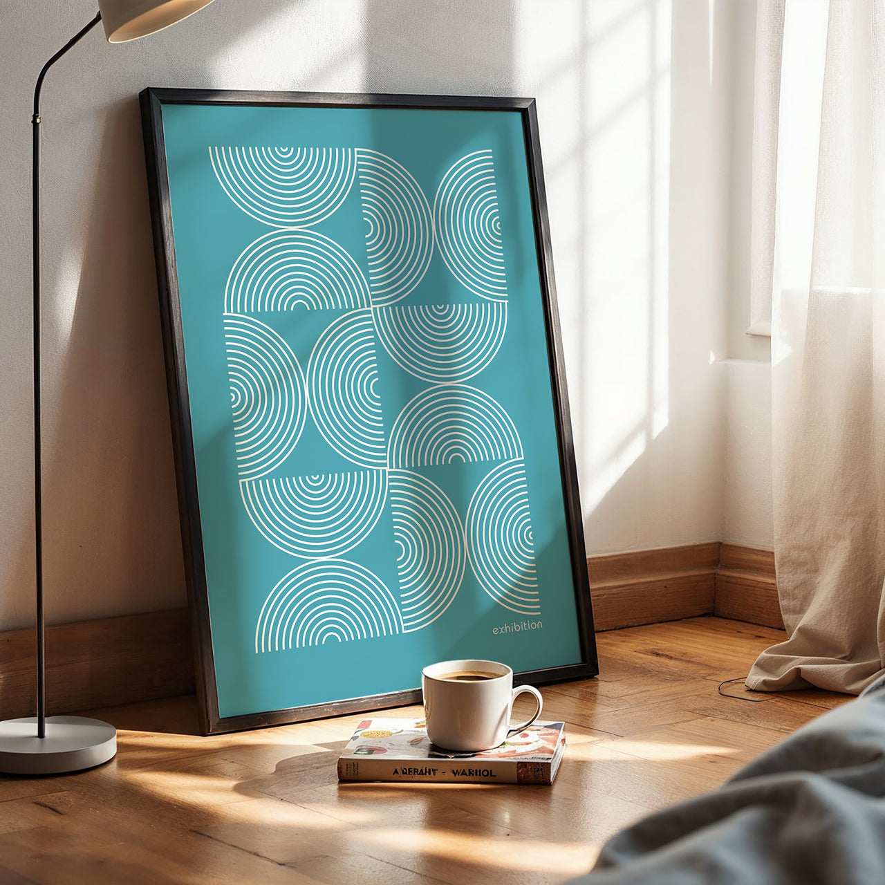 Bauhaus Pattern Print, Geometric Abstract Wall Art, Framed Giclée Fine Art Poster