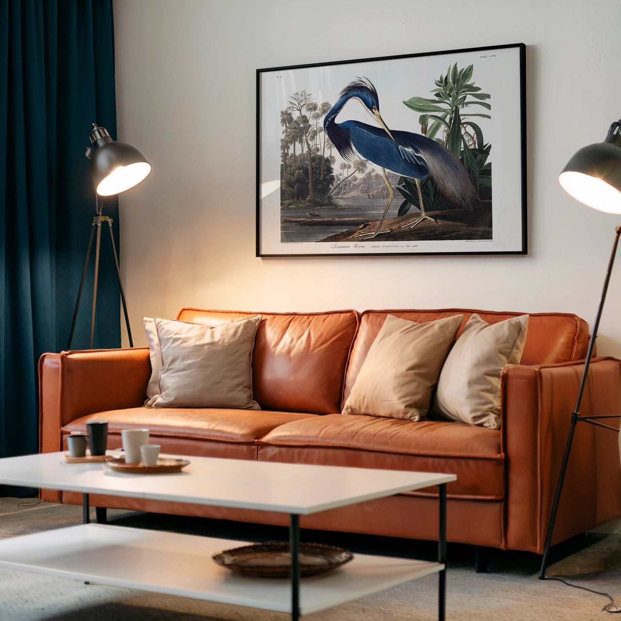 Louisiana Heron, John James Audubon, Framed Giclée Fine Art Poster Print