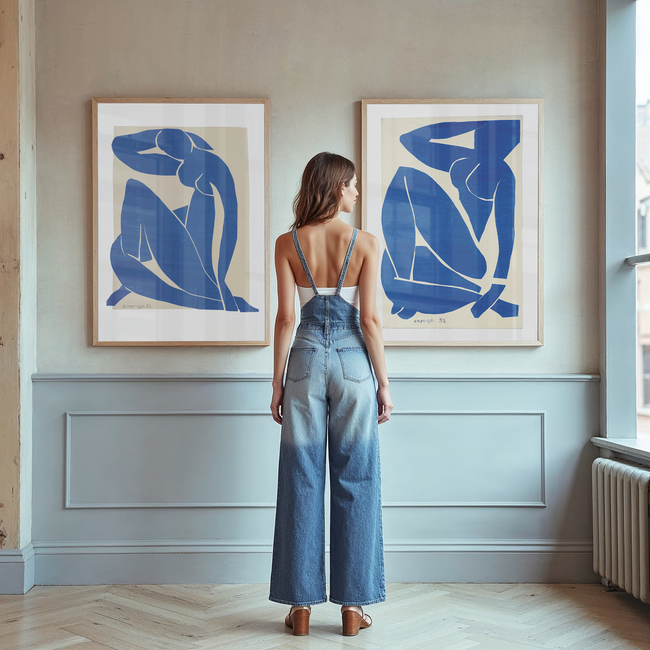 Blue Nude II, Matisse, Cut-Out Figurative Print, Framed Giclée Fine Art Poster