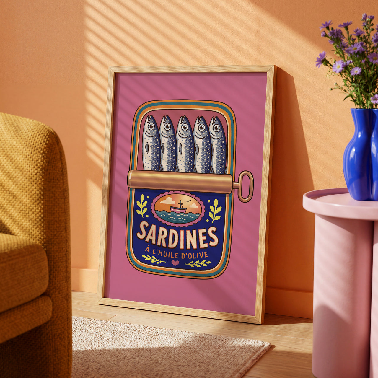 Vintage Sardine Tin | Retro Kitchen Print
