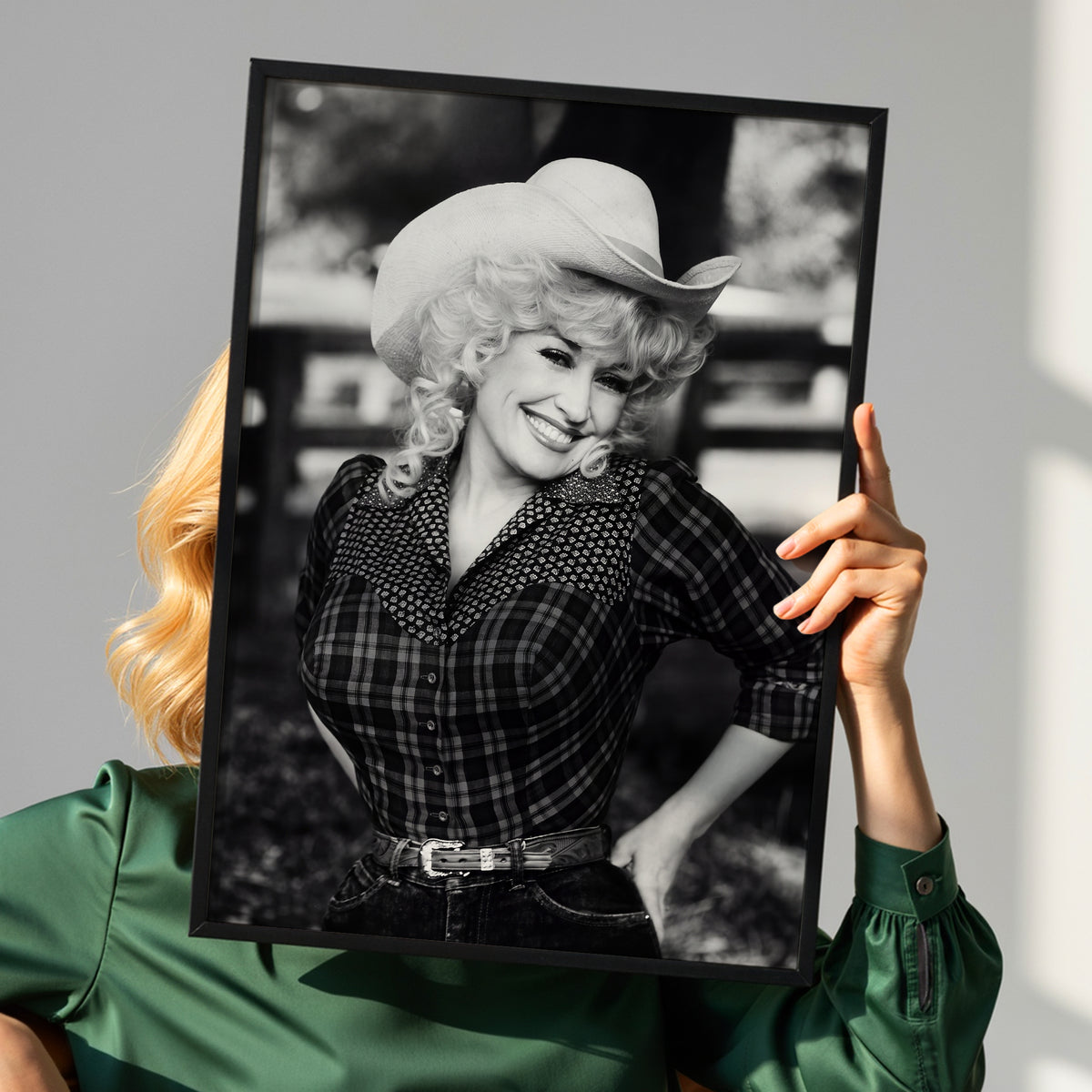 Dolly Parton in a Cowboy Hat, Vintage Photography Print