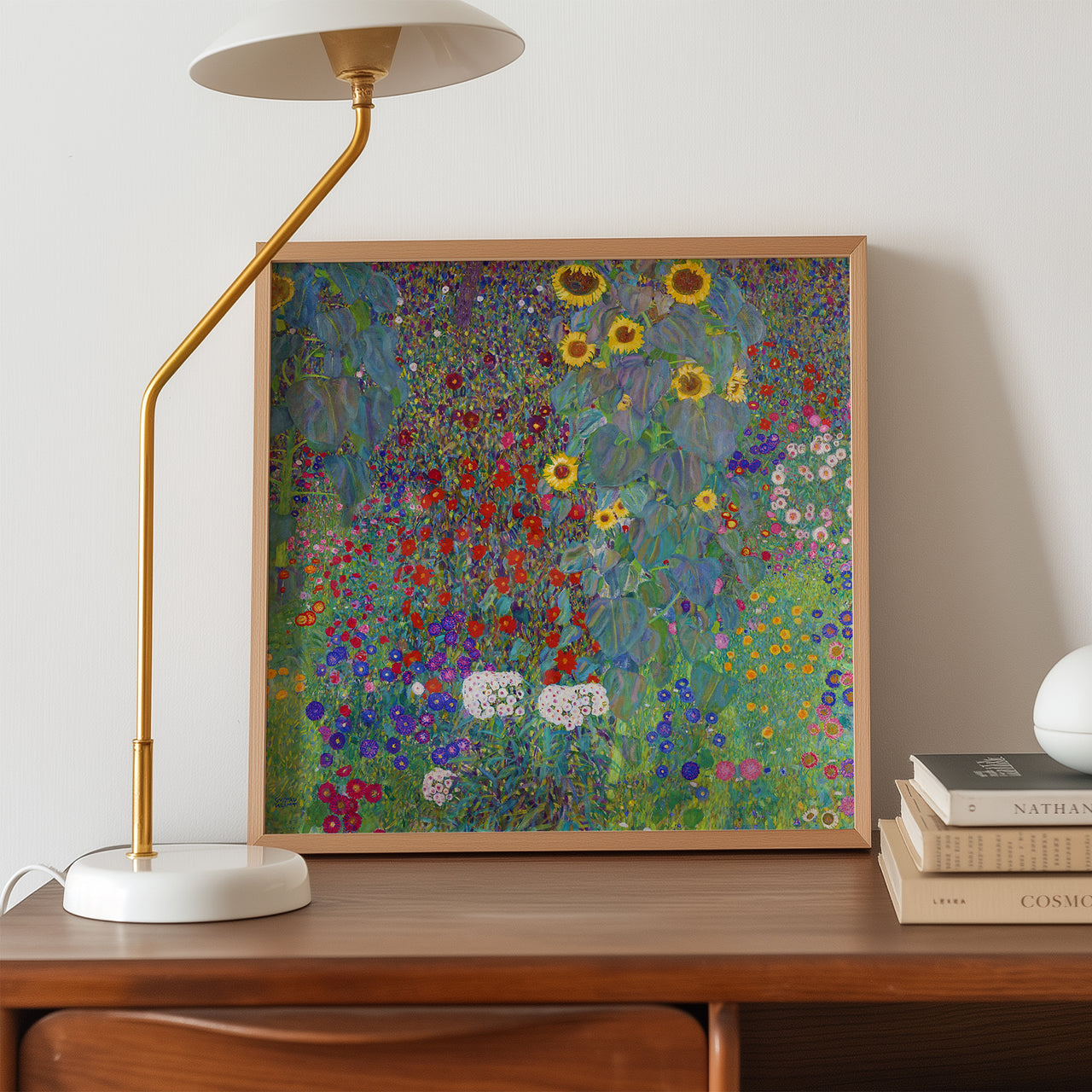 Flower Garden, Gustav Klimt (1907), Framed Giclée Fine Art Poster Print