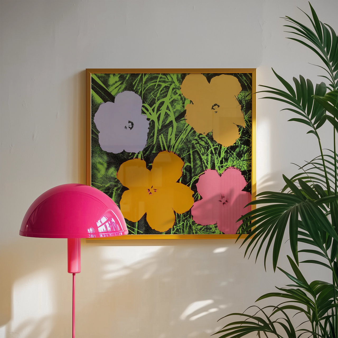 Flowers #2, Andy Warhol Inspired Artworks, Framed Giclée Fine Art Poster Print