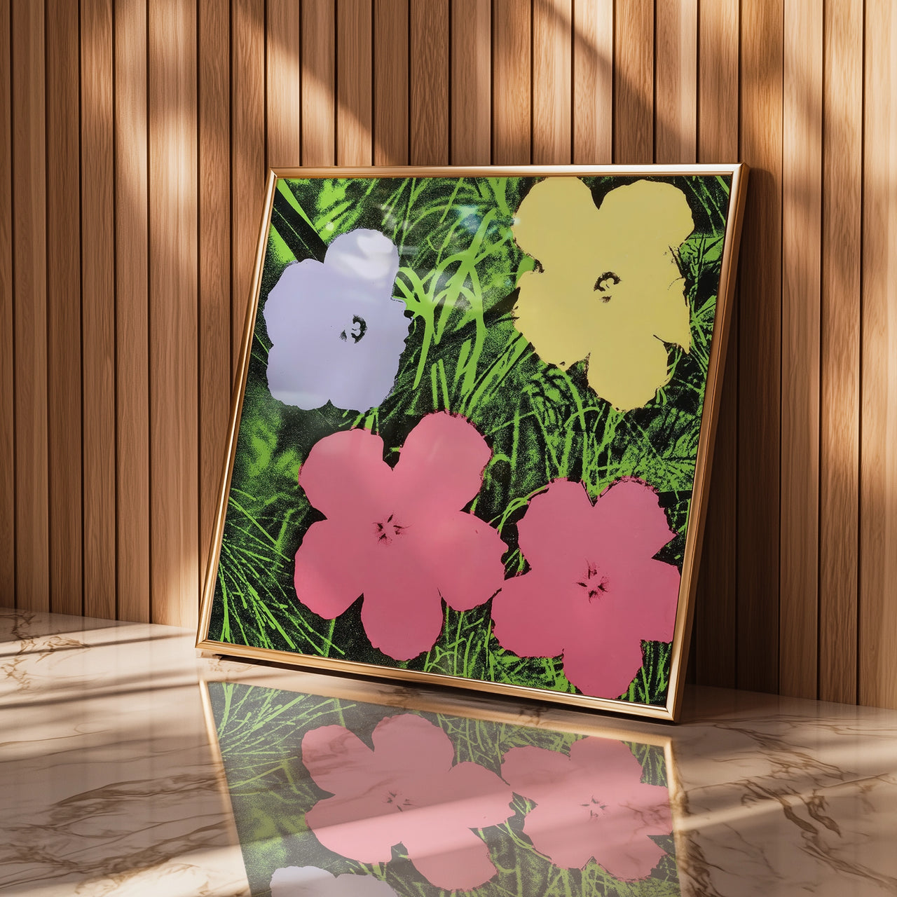 Flowers #1, Andy Warhol Inspired Artworks, Framed Giclée Fine Art Poster Print