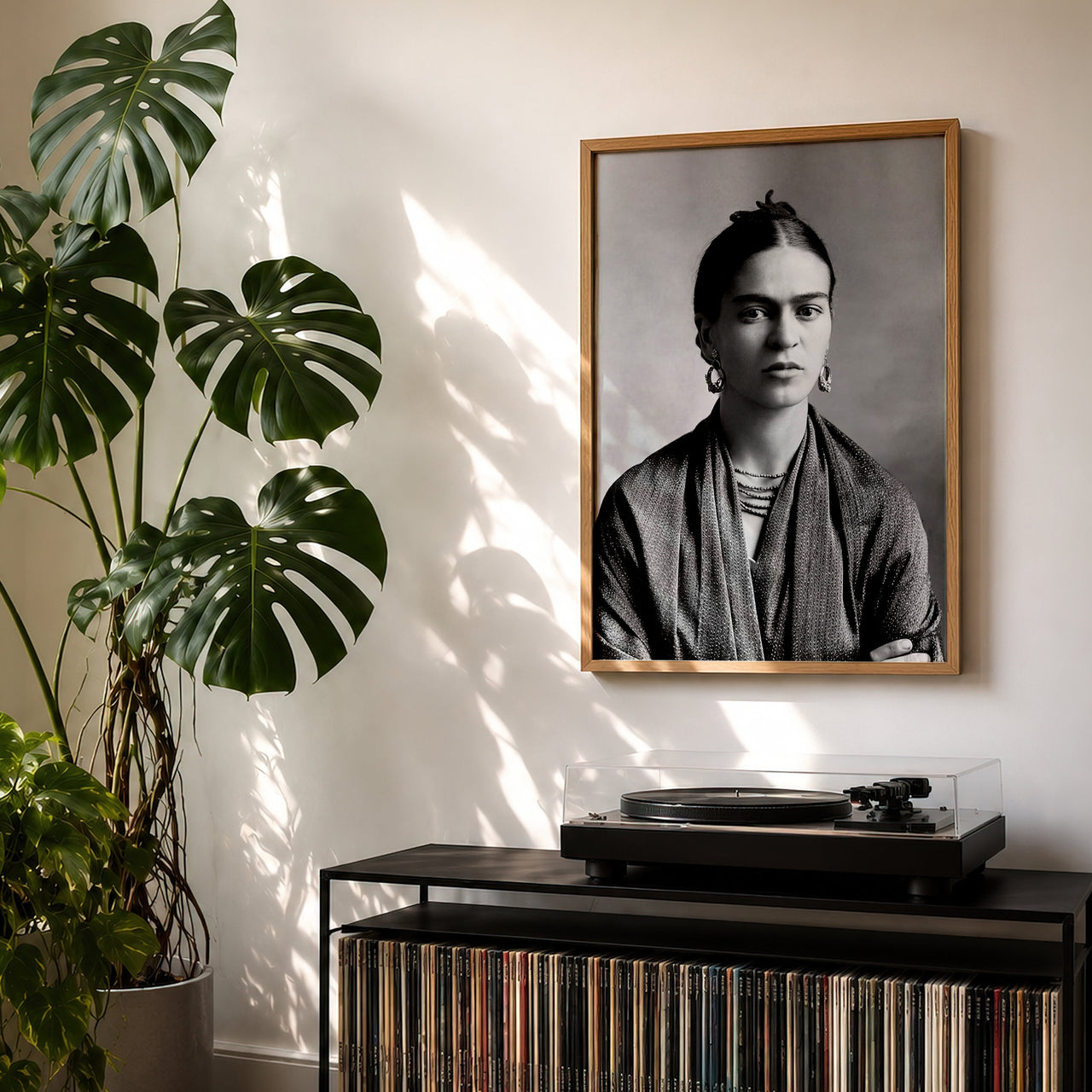Frida Kahlo Portrait Print | Vintage Black & White Photography