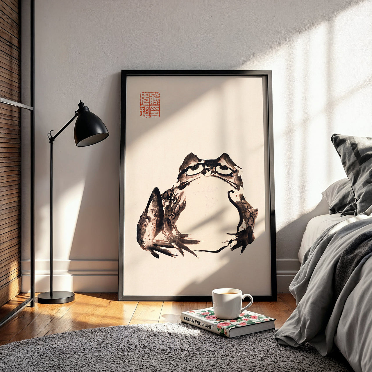 Resting Frog Print | Matsumoto Hōji Japanese Ink Art