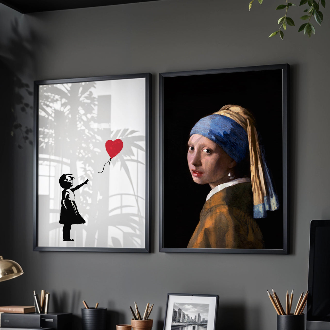 Girl with a Pearl Earring, Johannes Vermeer, Framed Giclée Fine Art Poster Print