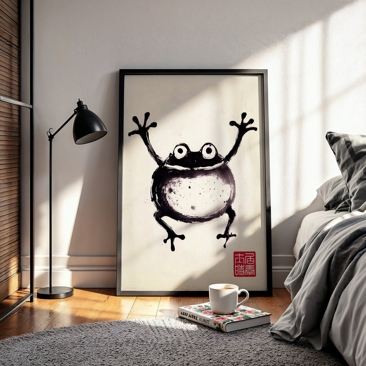 Jumping Frog Print | Matsumoto Hōji Japanese Ink Art
