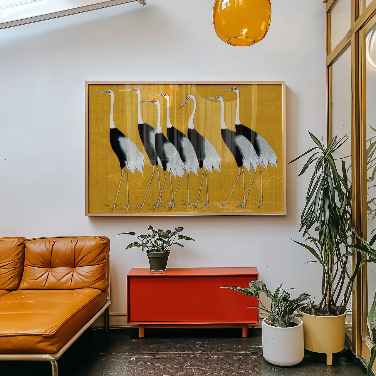 Red-crowned Cranes, Ogata Korin, Framed Giclée Fine Art Poster Print