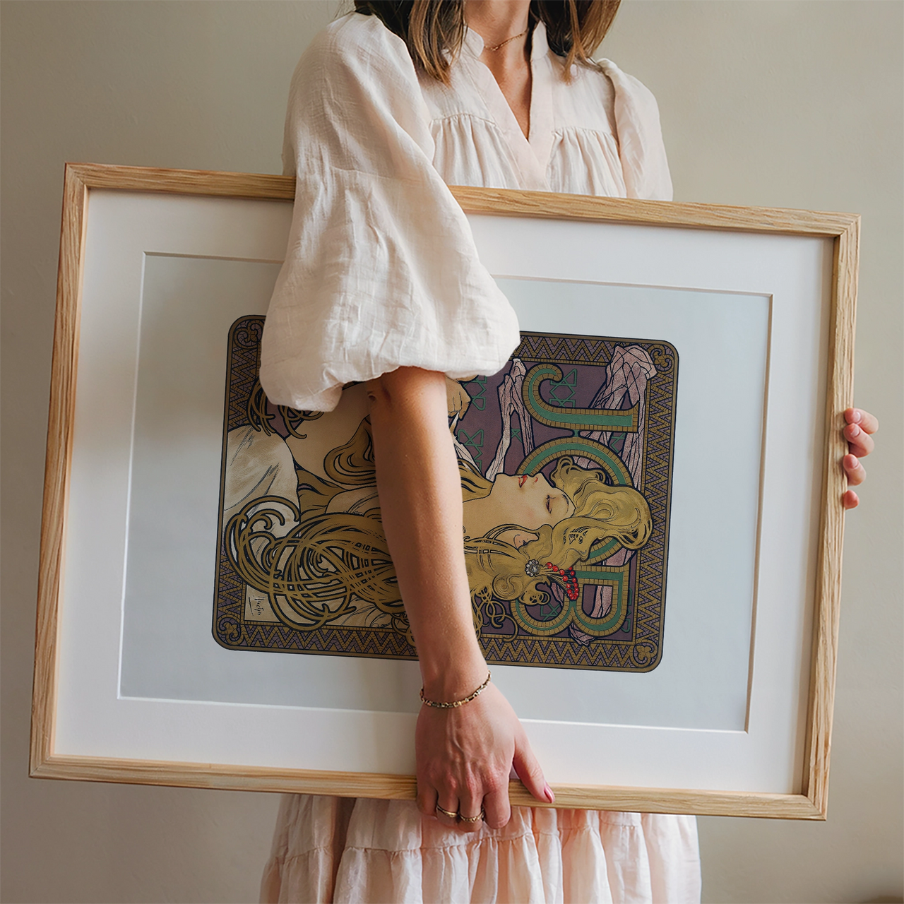 Job Cigarettes, Alphonse Mucha, Framed Giclée Fine Art Poster Print