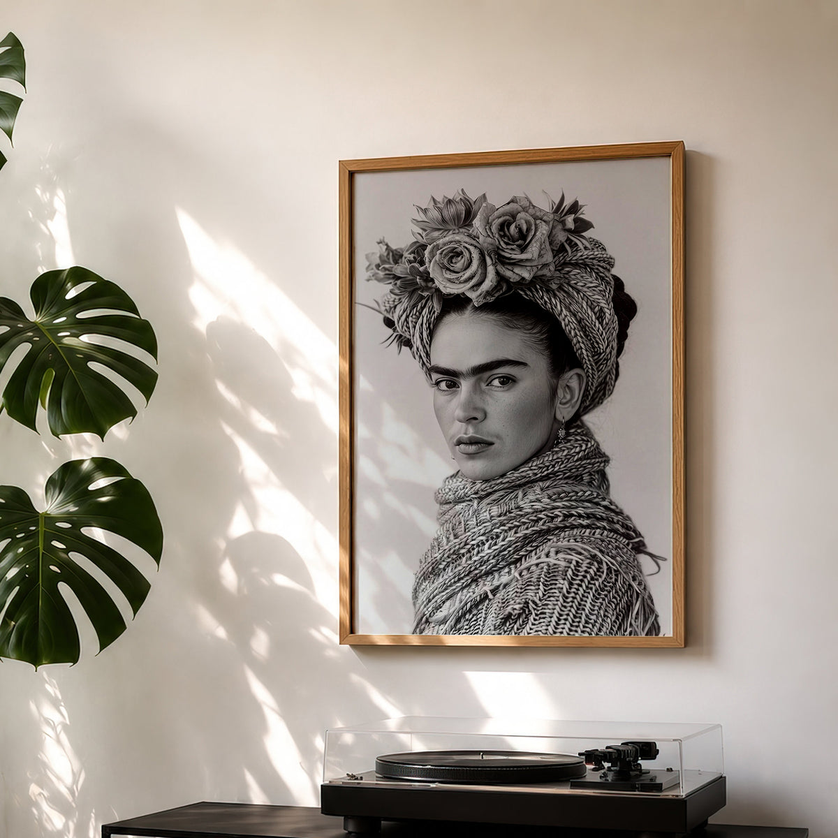 Frida Kahlo with Flowers | Vintage Photography Print
