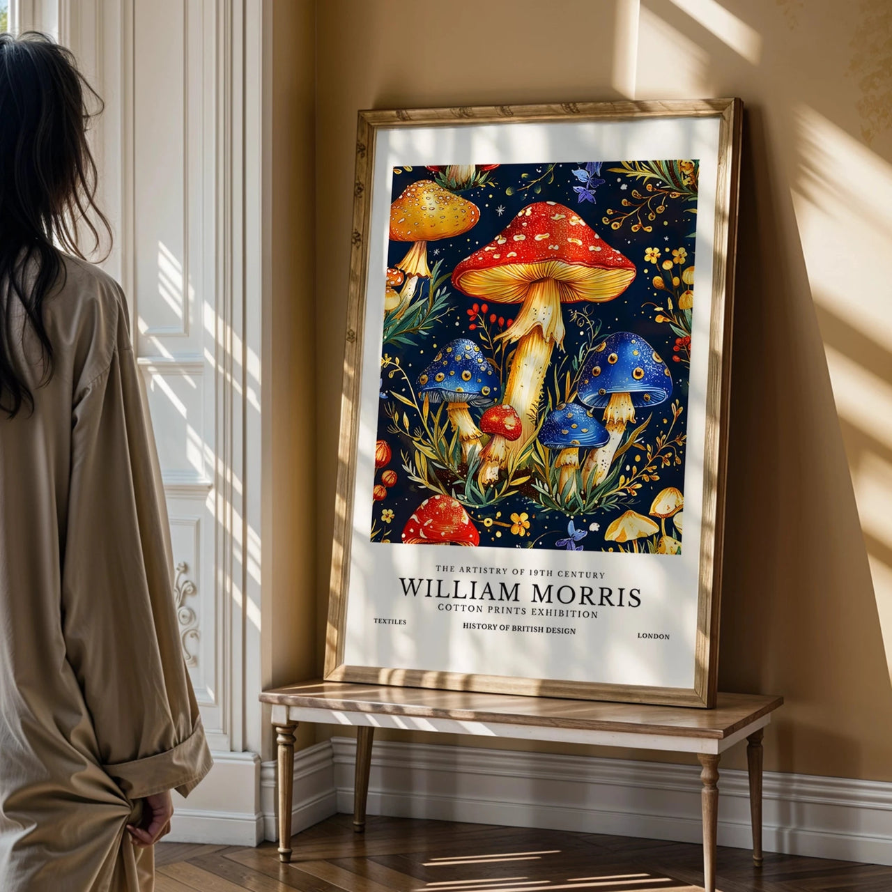 Mushroom Fantasy (Fly Agaric), William Morris (Inspired Artworks), Framed Giclée Fine Art Poster Print
