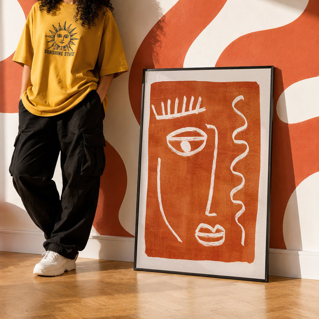 Abstract Face Print | Modern Minimalist Wall Art