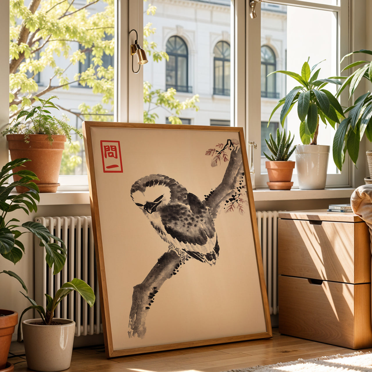 Owl Print | Matsumoto Hōji Japanese Ink Art