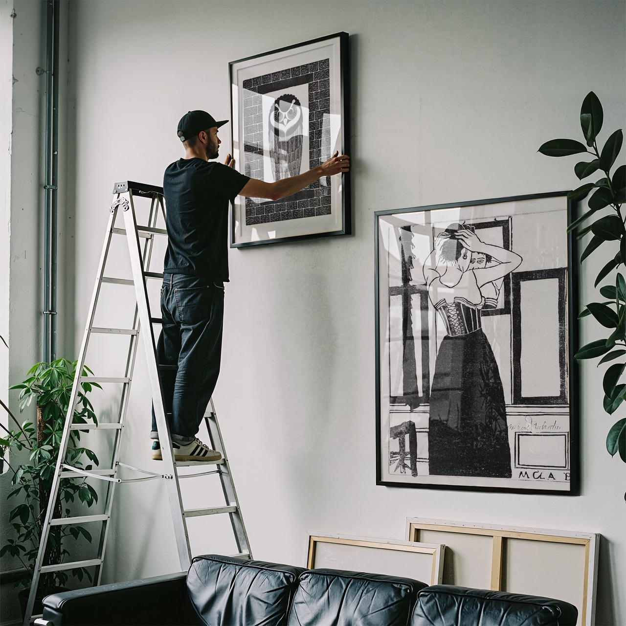 The Owl (1914) Woodcut Print, Samuel Jessurun de Mesquita, Framed Giclée Fine Art Poster Print