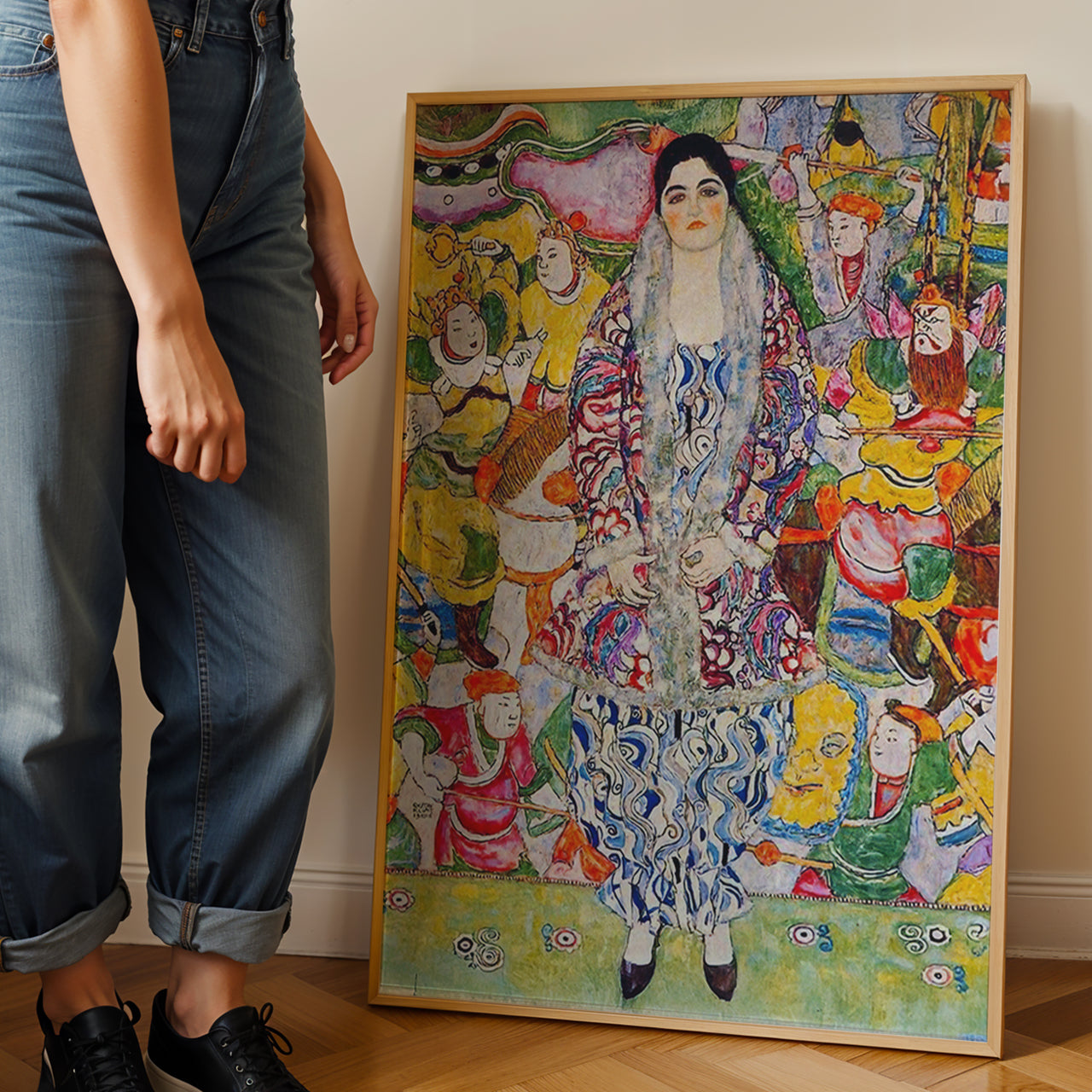 Portrait of Emilie Flöge, Gustav Klimt (1902), Framed Giclée Fine Art Poster Print