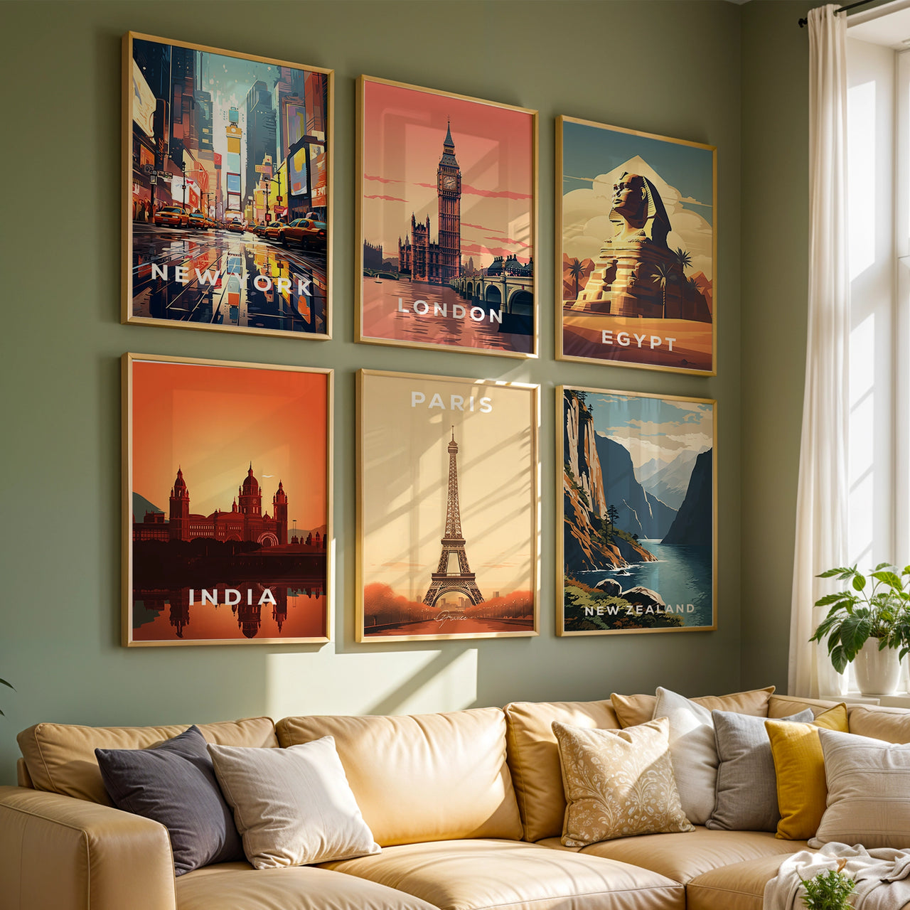 New Zealand, Framed Giclée Fine Art Poster Print