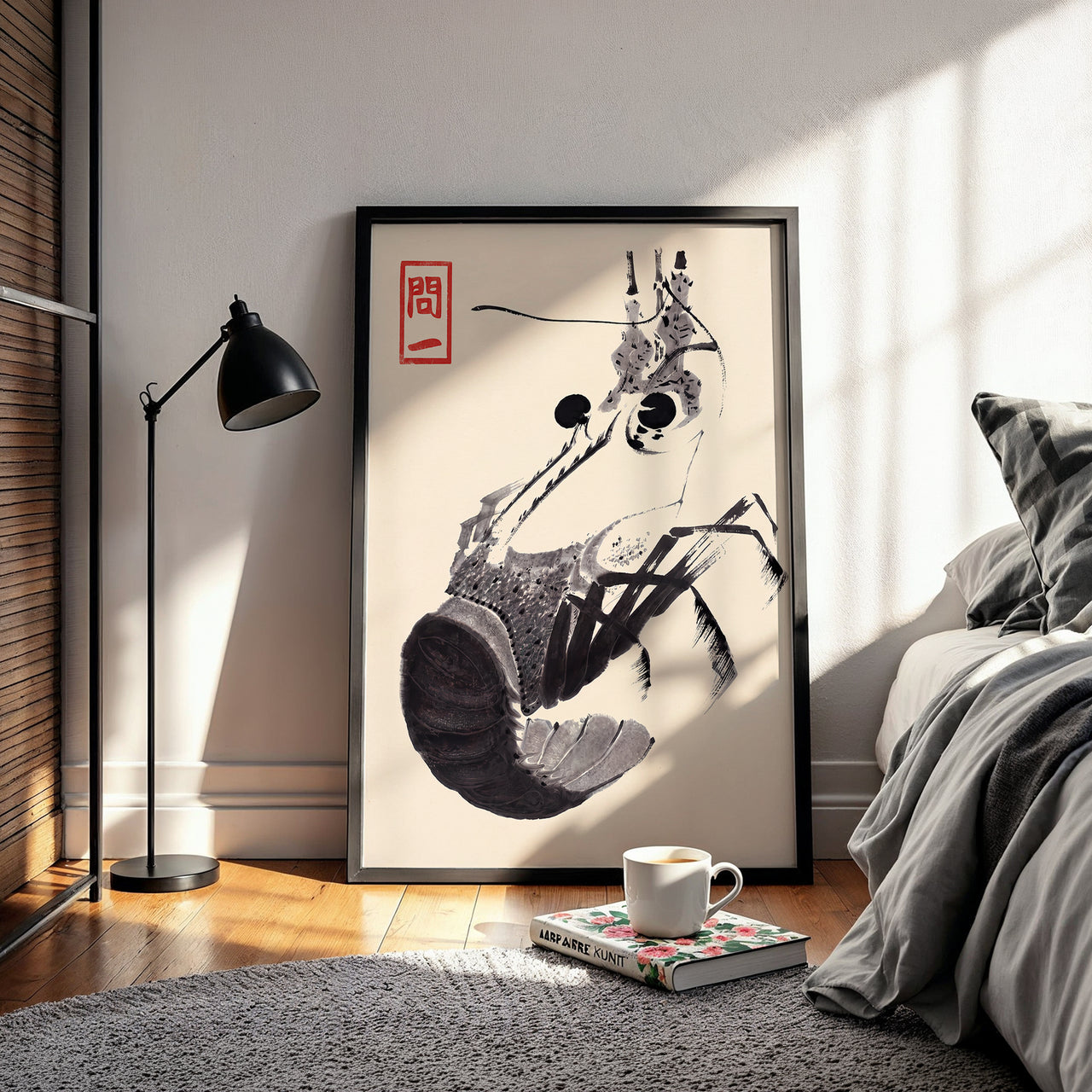 Shrimp Print | Matsumoto Hōji Japanese Ink Art