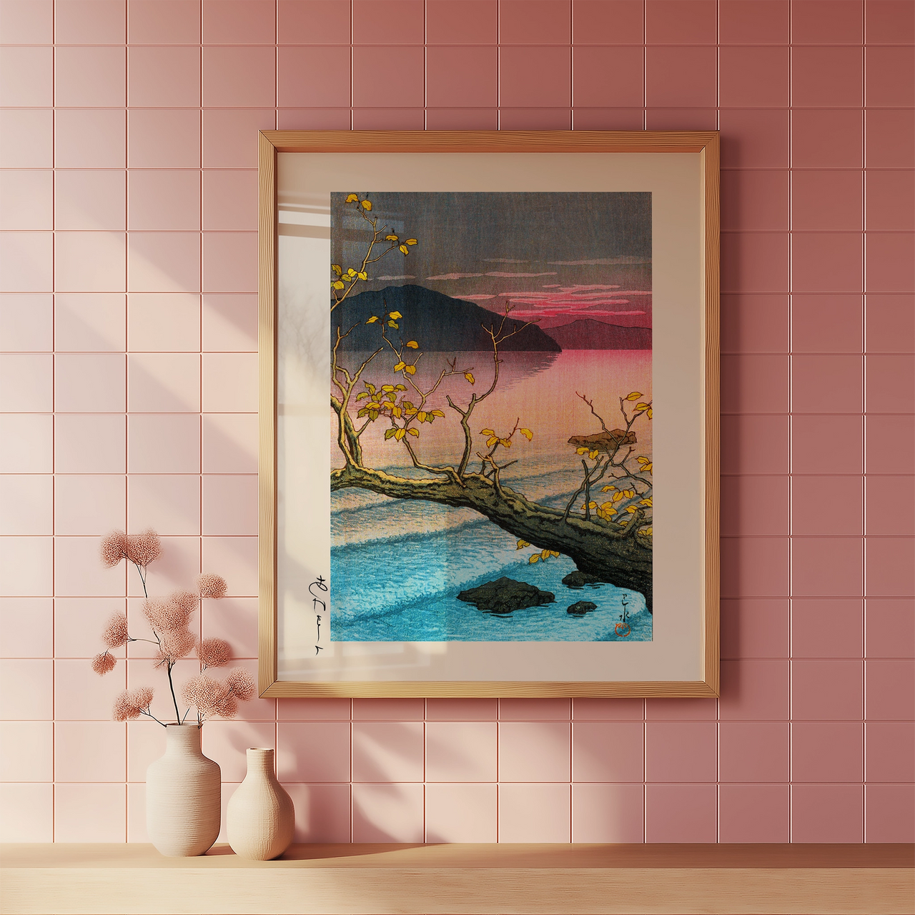 Nenokuchi Lake, Kawase Hasui, Framed Giclée Fine Art Poster Print