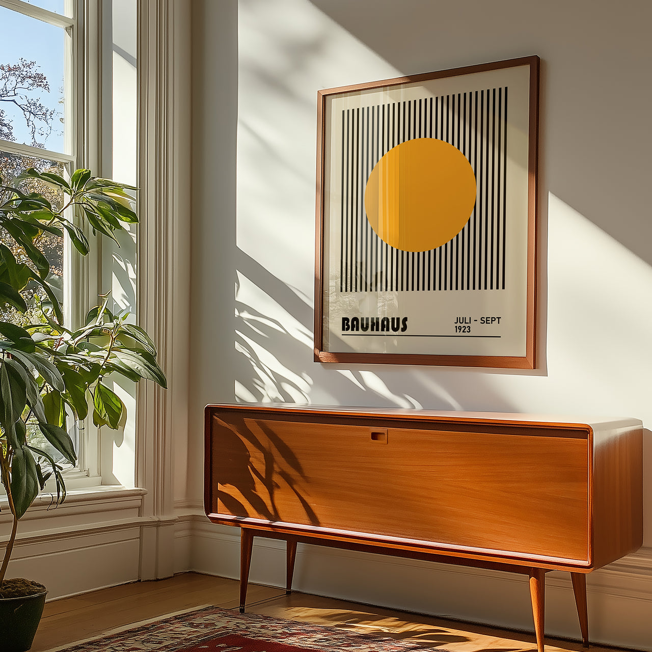 Bauhaus Geometric Print, Abstract Wall Art, Framed Giclée Fine Art Poster
