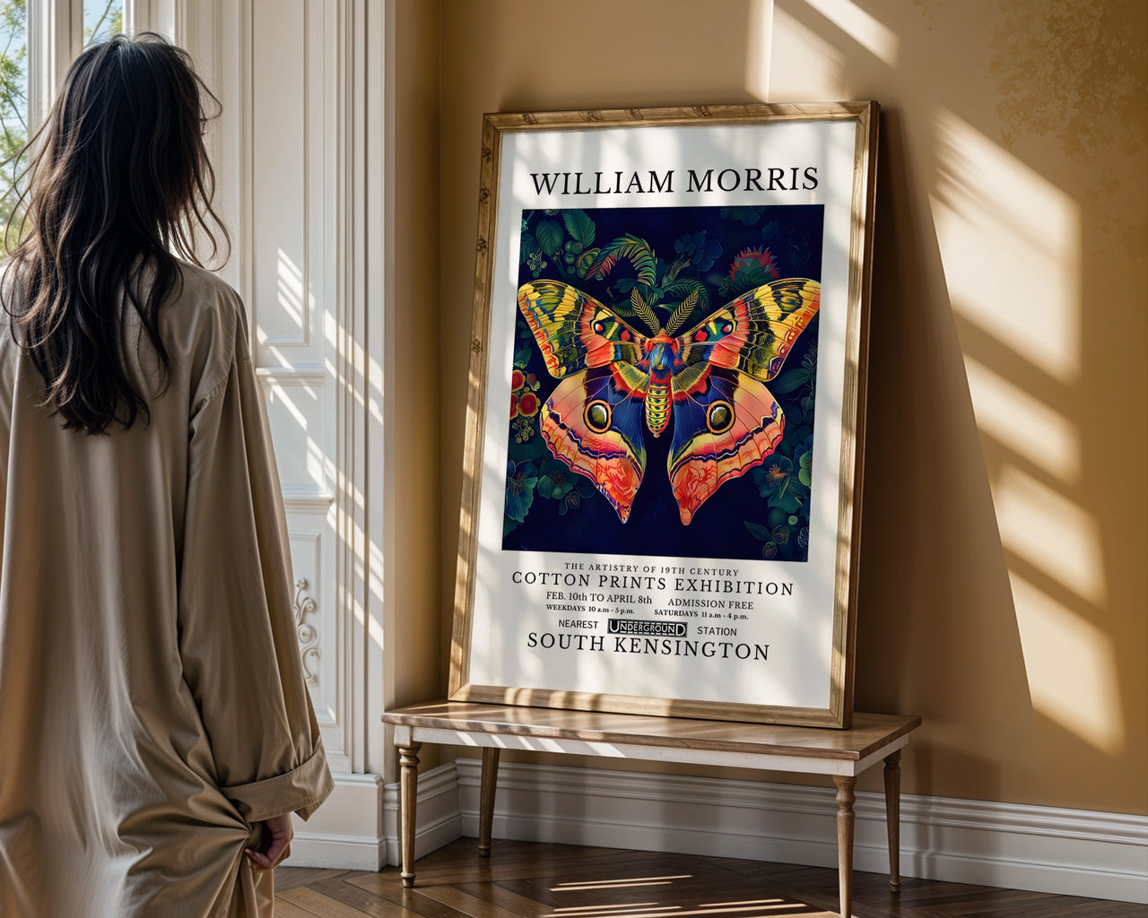 Butterfly #3, William Morris (Inspired Artworks), Framed Giclée Fine Art Poster Print