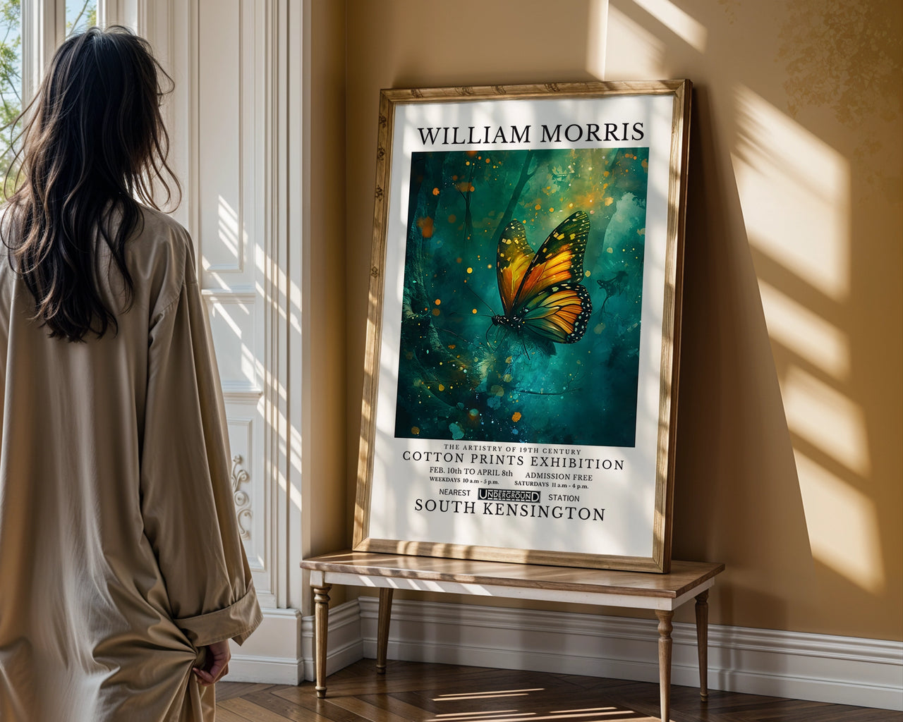 Butterfly #1, William Morris (Inspired Artworks), Framed Giclée Fine Art Poster Print