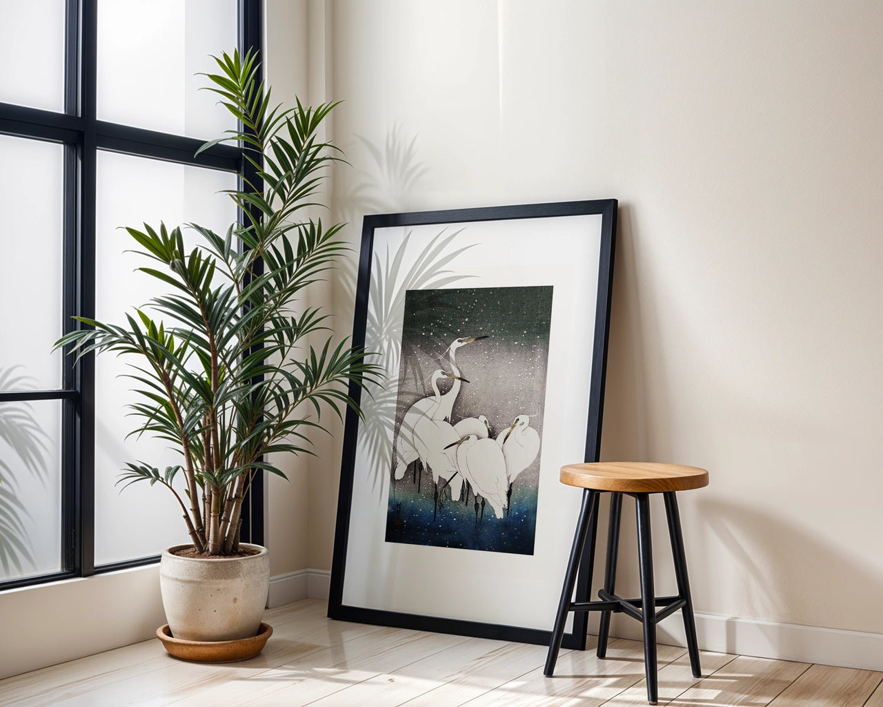 Group of Egret Herons, Ohara Koson, Giclée Fine Art Poster Print