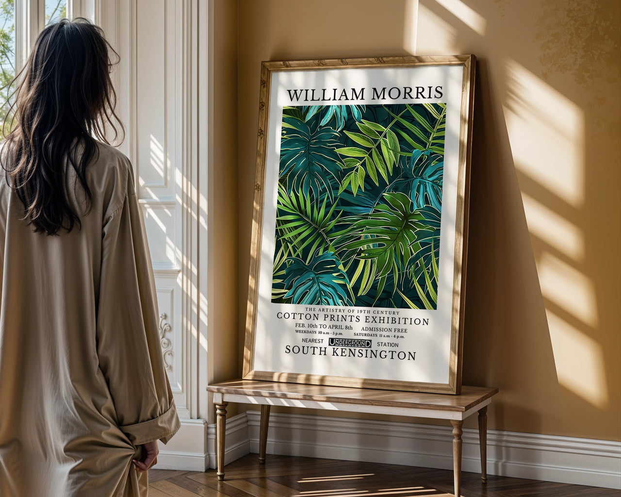 Palm Leaves, William Morris (Inspired Artworks), Framed Giclée Fine Art Poster Print