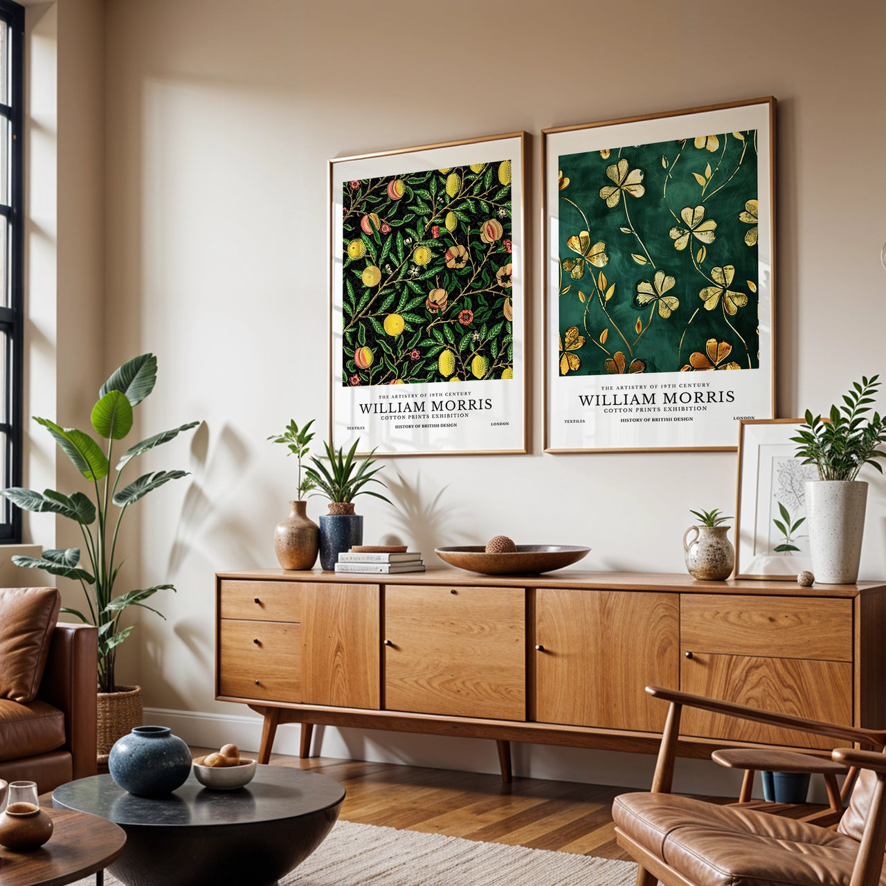 Gold Clover, William Morris (Inspired Artworks), Framed Giclée Fine Art Poster Print