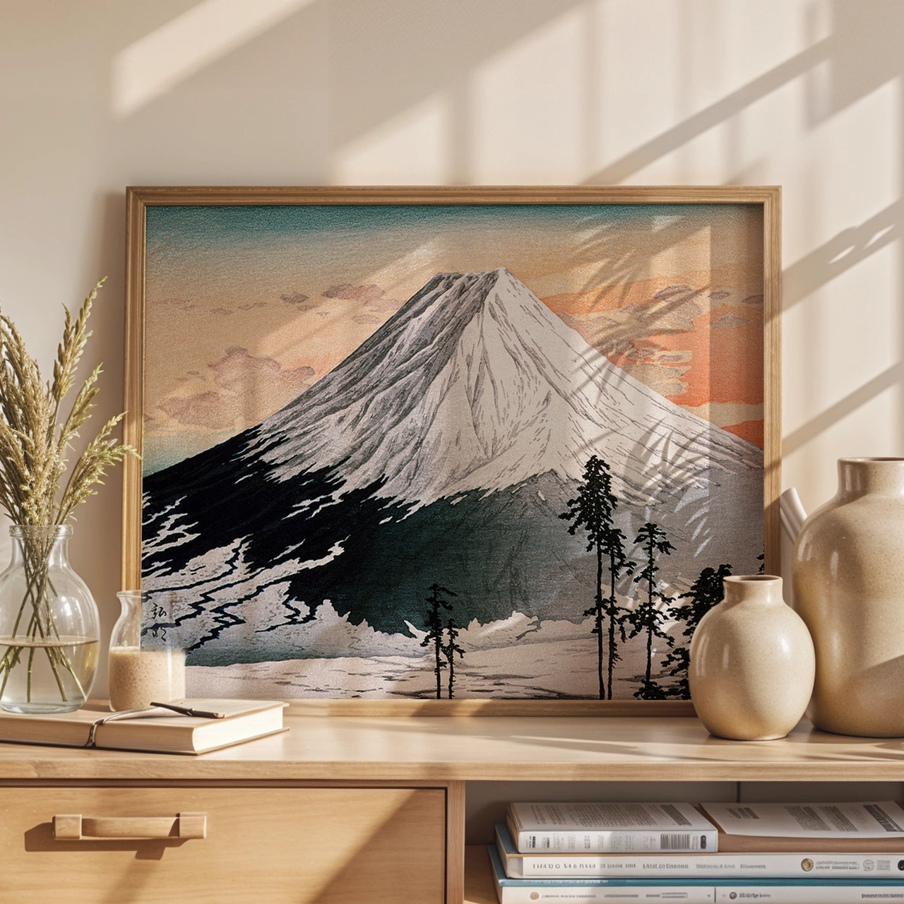 South Wind, Clear Sky, Katsushika Hokusai, Framed Giclée Fine Art Poster Print