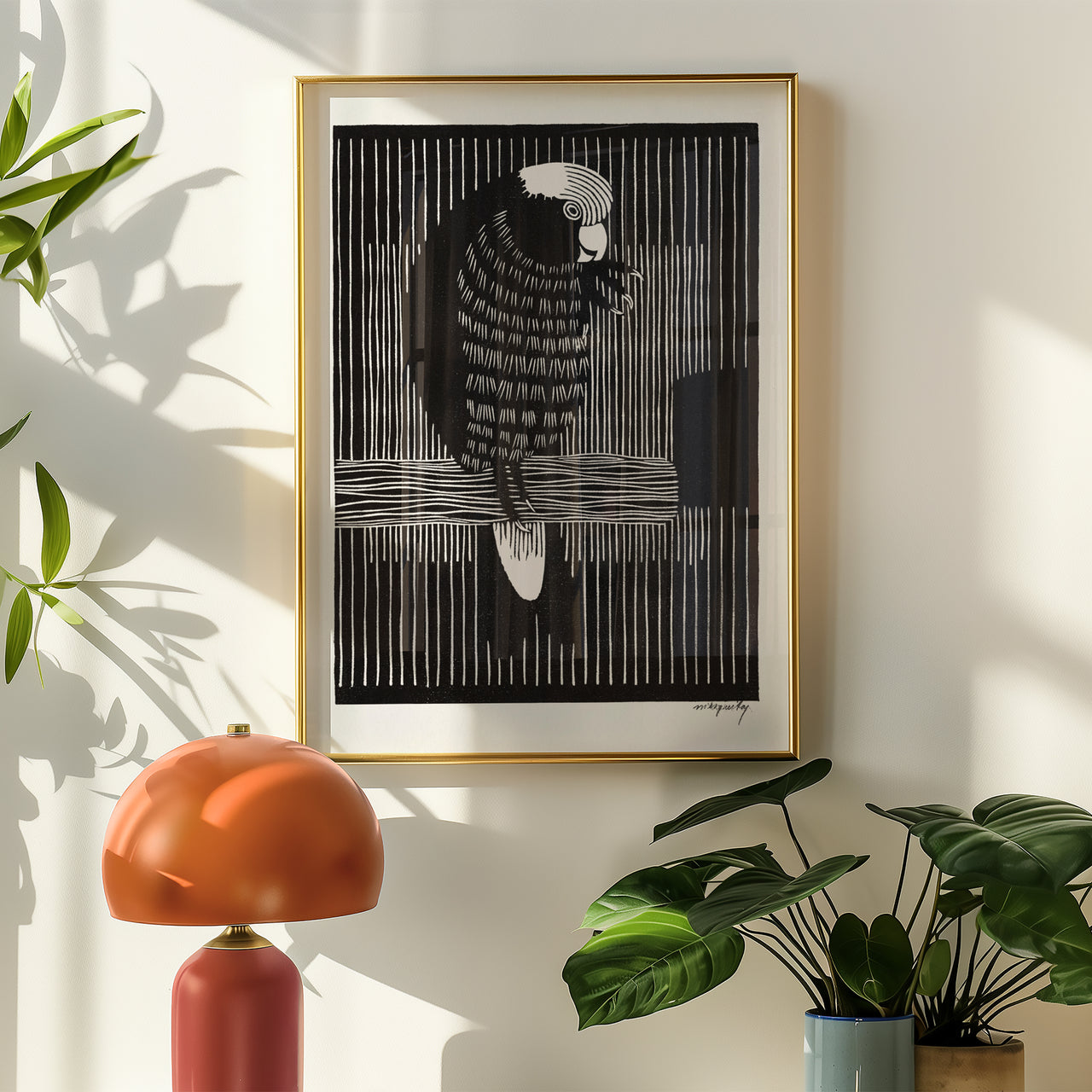 Parrot, Samuel Jessurun de Mesquita (1910s), Framed Giclée Fine Art Poster Print