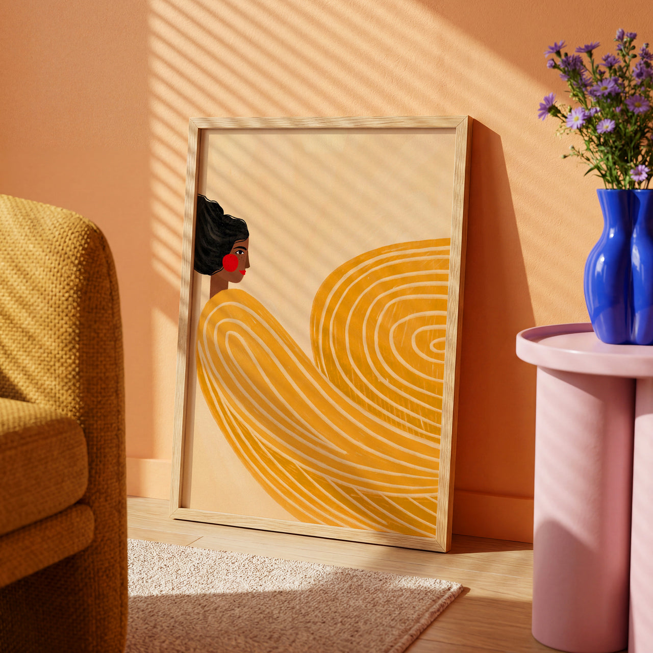 The Woman in the Yellow Dress Print | Contemporary Minimalist Wall Art